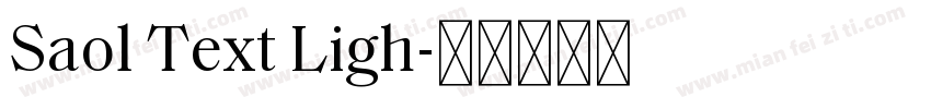 Saol Text Ligh字体转换